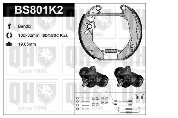 QUINTON HAZELL Piduriklotside komplekt BS801K2